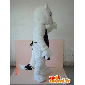 Wolf costume with black apron AF - Highly customizable - MASFR00623 - Mascots Wolf