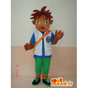 Mascot official sponsor of football. Boy with accessories - MASFR00638 - Mascots boys and girls