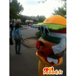 Maskot Hamburger - Yum sandwich burger - expresní doručení - MASFR00253 - Fast Food Maskoti
