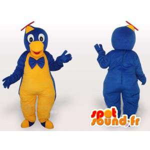 Bird mascotte overall en geel en blauw helikopter cap - MASFR00649 - Mascot vogels