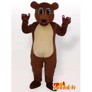 Mascot cão marrom bonito. Suit para as noites festivas - MASFR00653 - Mascotes cão