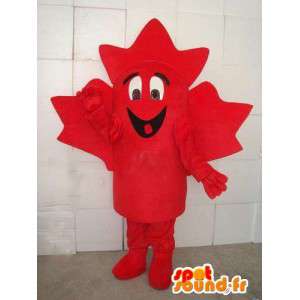 Mascotte de feuille d'érable rouge canadienne. Costume forestier - MASFR00659 - Mascottes de plantes