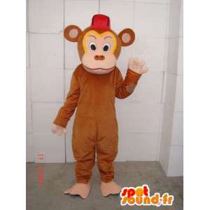 Brown monkey mascot troublemaker especially for evenings - MASFR00660 - Lion mascots