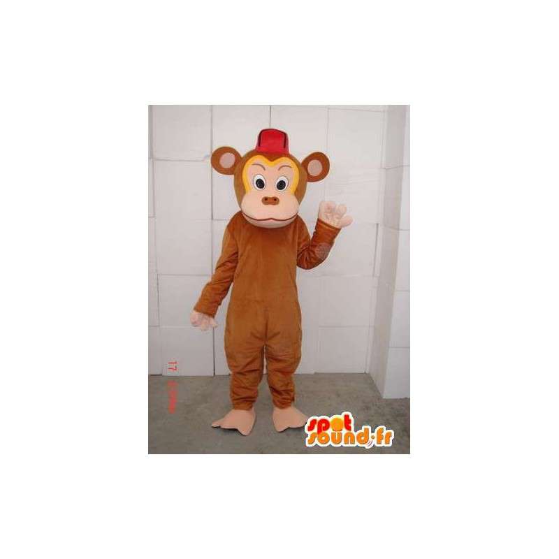 Mascotte de singe trublion marron spécialement pour soirées - MASFR00660 - Mascottes Lion