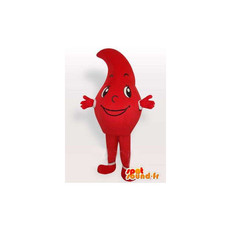 Acqua Mascot rosso goccia simile ad una lacrima o una virgola - MASFR00662 - Mascotte non classificati