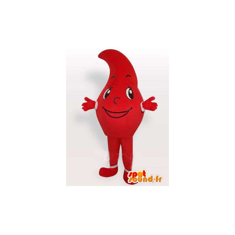 Mascot czerwony kropla deszczu podobny do rozdarcia lub przecinkiem - MASFR00662 - Niesklasyfikowane Maskotki