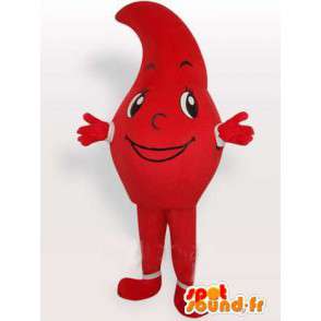Mascot rød Raindrop lik en tåre eller komma - MASFR00662 - Ikke-klassifiserte Mascots