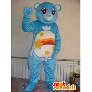 Blau Bär Maskottchen mit Streifen und Sternschnuppe. Anpassbare - MASFR00666 - Bär Maskottchen