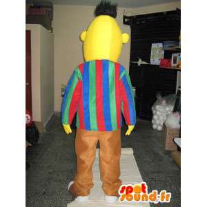 Mascotte bonhomme simple à tête jaune avec pantalon marron - MASFR00651 - Mascottes Homme