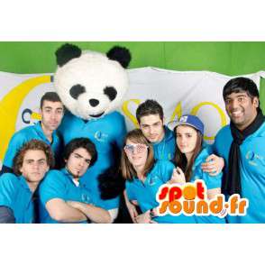 Panda Mascot klassinen mustavalkoinen nalle - Ilta Suit - MASFR00212 - maskotti pandoja