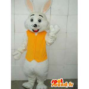 Keltainen ja valkoinen pupu maskotti - Sisältää tarvikkeet - Costume - MASFR00670 - maskotti kanit