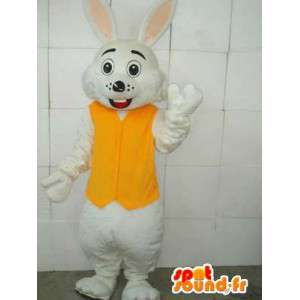 Mascotte de lapin jaune et blanc - Accessoires inclus - Costume - MASFR00670 - Mascotte de lapins