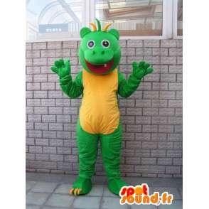 Mascot salamandra estilo reptil verde y amarilla caprichosa - MASFR00681 - Mascotas de los reptiles