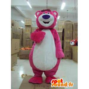 Atacado rosa Mascot e branco balou estilo urso de pelúcia - MASFR00685 - Celebridades Mascotes