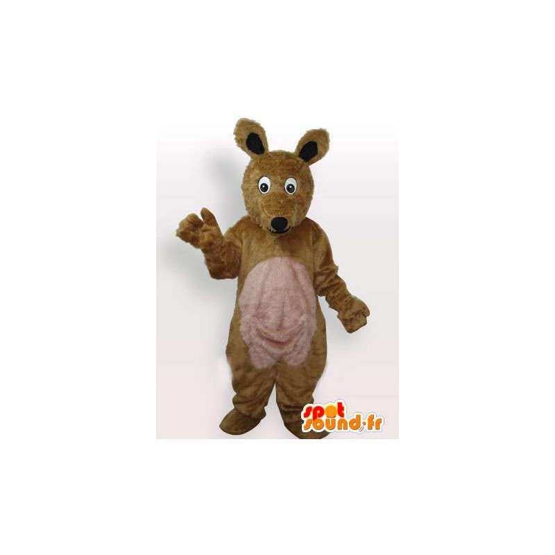 Mascotte de renard en peluche marron et beige classique - MASFR00691 - Mascottes Renard