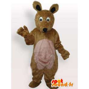 Mascotte de renard en peluche marron et beige classique - MASFR00691 - Mascottes Renard