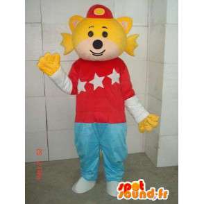 Mascot vis man met gele vinnen en kleding - MASFR00696 - Fish Mascottes