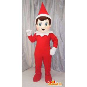 Red Elf Hut mit roten und weißen Kegel Christmas Special - MASFR00697 - Weihnachten-Maskottchen