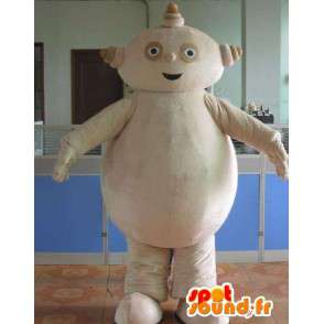 Mascot mann beige stein robot og stor mage - MASFR00699 - Man Maskoter