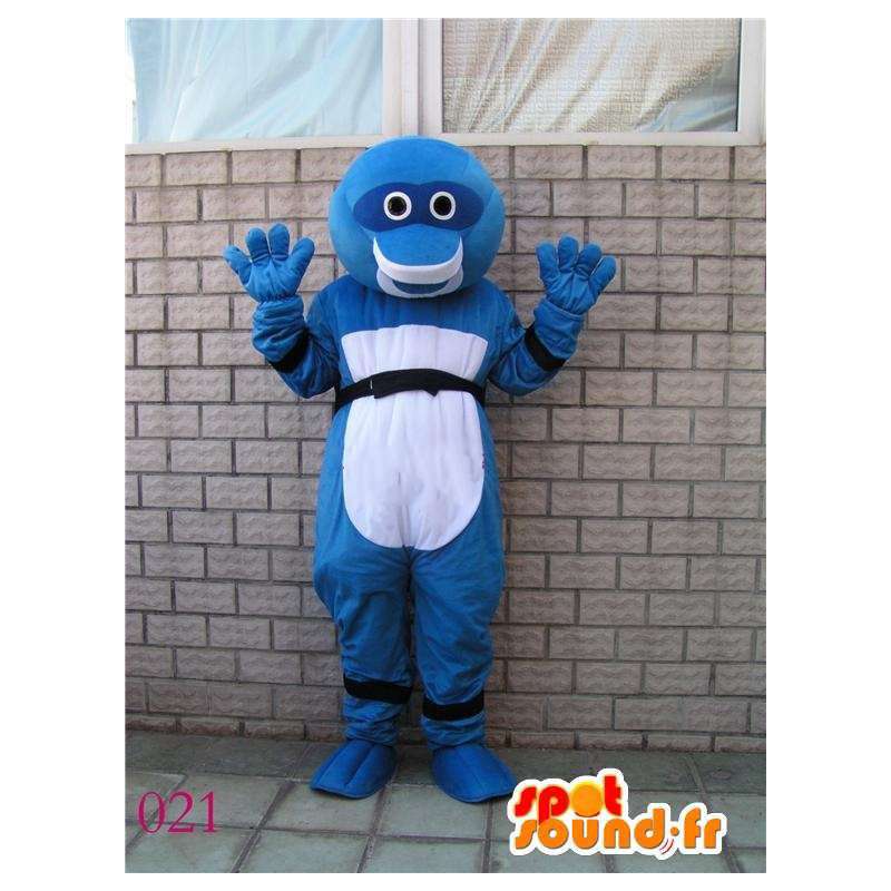 Maskot och kostym blå maskerad ninja sköldpadda - Special party