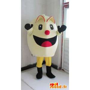 Mascot Pacman tyylinen muna - videopeli puku Smiley koko - MASFR00709 - julkkikset Maskotteja