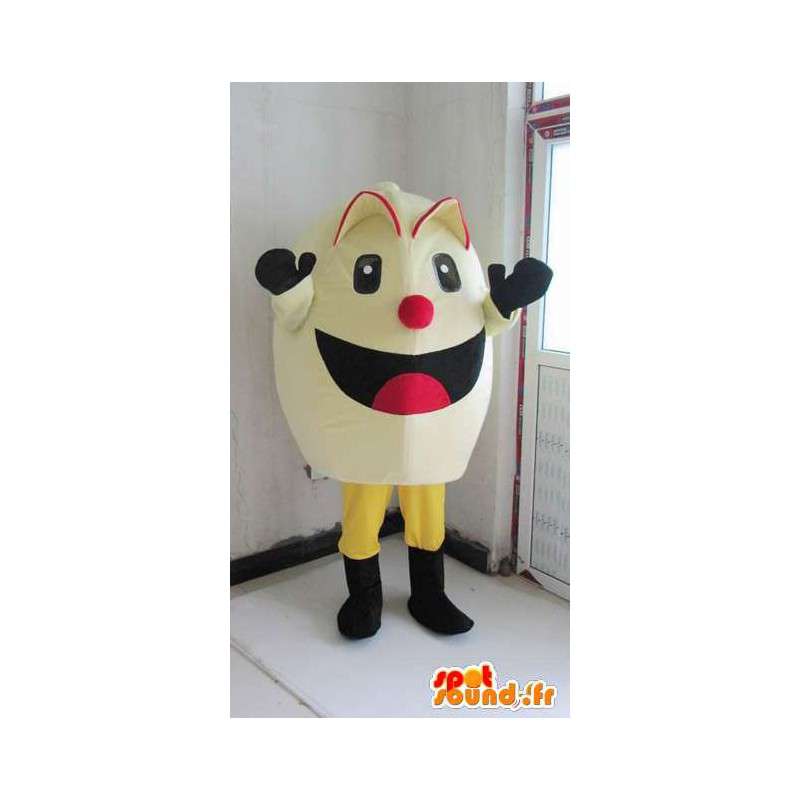 Mascot egg pacman style - Costume play video format smiley - MASFR00709 - Mascots famous characters