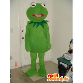Maskotti yksinkertainen palmate vihreä sammakko - Sammakko Costume - MASFR00711 - sammakko Mascot