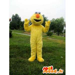 Monstro Mascot pelúcia amarelo e laranja com fibra nariz - MASFR00719 - mascotes monstros