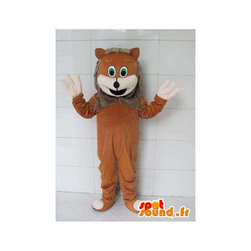 Filhote de Mascot com pêlo cinza - Costume da floresta - MASFR00721 - Mascotes leão
