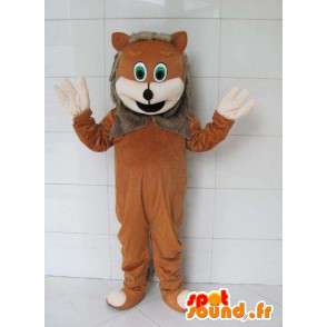 Filhote de Mascot com pêlo cinza - Costume da floresta - MASFR00721 - Mascotes leão