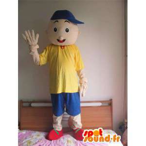 Mascot joven chico del skate con el sombrero azul y la ropa - MASFR00733 - Chicas y chicos de mascotas