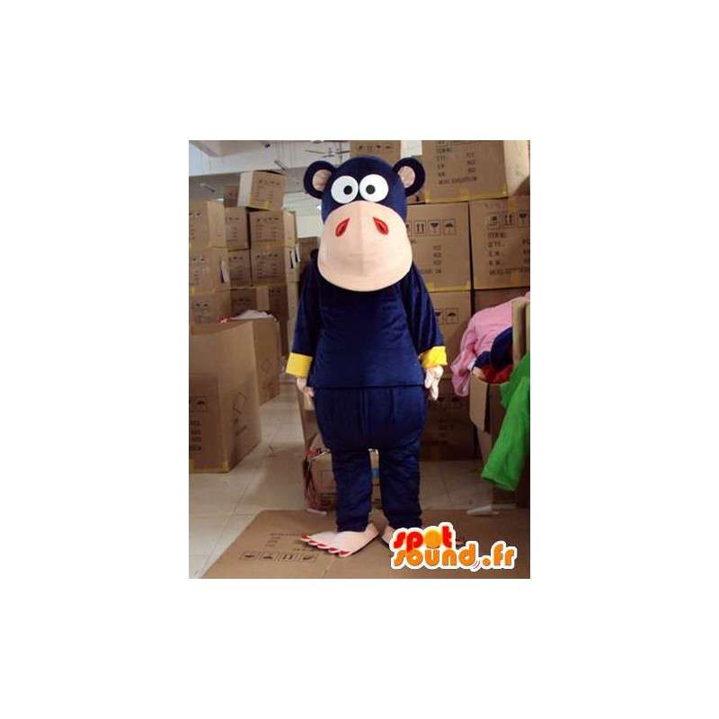 Mascotte de singe bleu foncé - Facilement personnalisable - MASFR00735 - Mascottes Singe