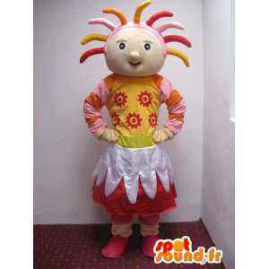Mascot Mädchen vom Land voller Farbe und mit Zubehör - MASFR00738 - Maskottchen-jungen und Mädchen