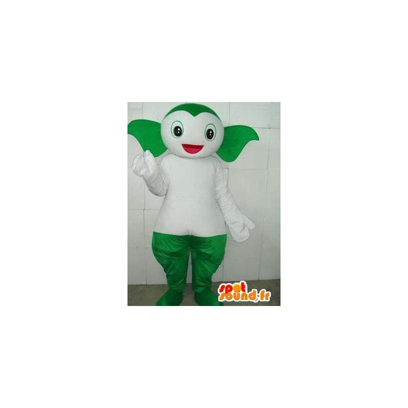 Pokemon mascot style fish underwater green and white - MASFR00747 - Mascots fish