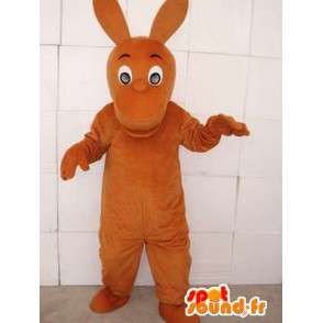 Kangaroo mascot brown with big ears - MASFR00751 - Kangaroo mascots