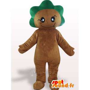 Foresta Mascotte con cresta verde foglia - Costume festivo - MASFR00753 - Animali della foresta