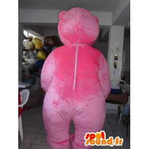 Pink bear mascot style balou - Big bear costume for parties - MASFR00760 - Mascots famous characters