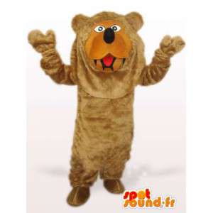 Mascotte ours de la forêt - Tunique marron spéciale pour fêtes - MASFR00771 - Mascotte d'ours