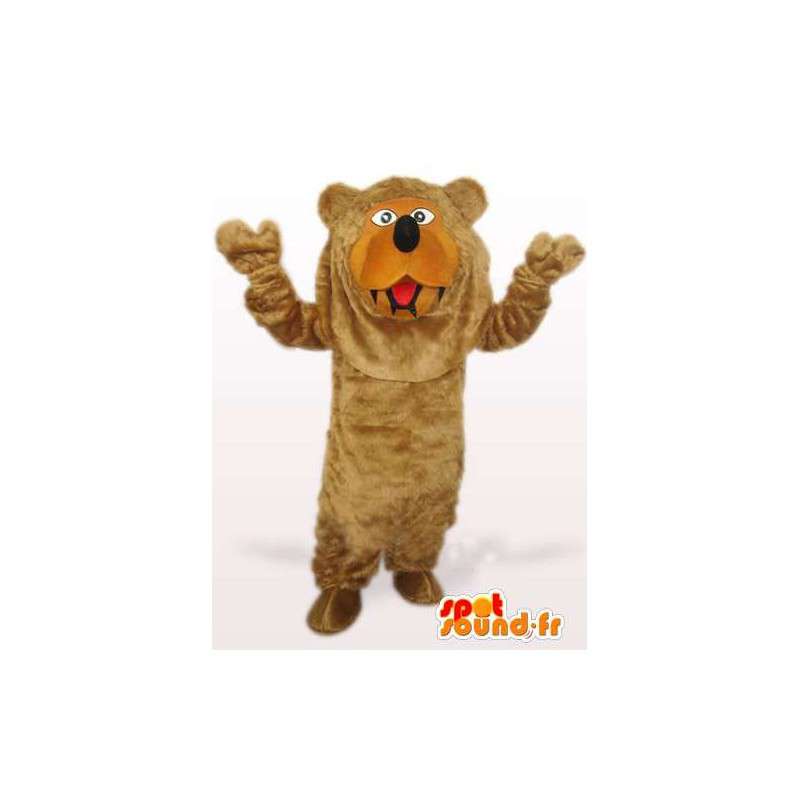 Bear mascot of the forest - brown tunic special celebrations - MASFR00771 - Bear mascot