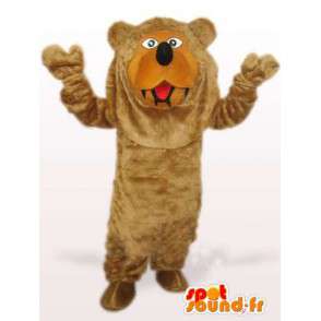 Bear mascot of the forest - brown tunic special celebrations - MASFR00771 - Bear mascot