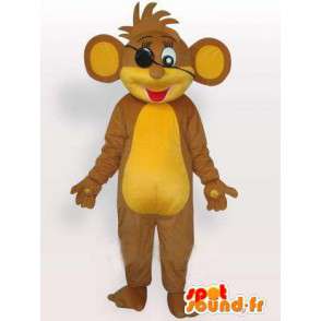 Eichhörnchen-Maskottchen Piraten beige und gelb Haar Chaos - MASFR00782 - Maskottchen Eichhörnchen