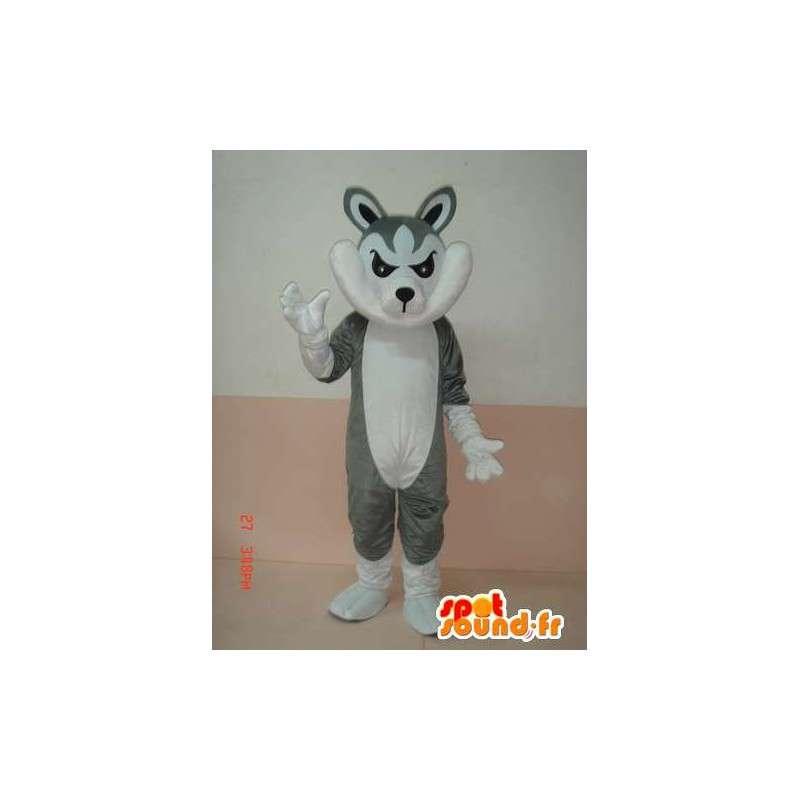 Grijze en witte wolf mascotte met toebehoren - Party Kostuums - MASFR00784 - Wolf Mascottes