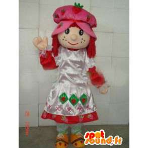 Mascot vestido de princesa campesina y el capó con encaje - MASFR00791 - Hadas de mascotas