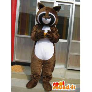 Raccoon mascotte - Bruin Ferret - Ideaal Seesmic - Fast shipping - MASFR00273 - Mascottes van pups