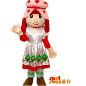 Mascot talonpoika prinsessa mekko ja pitsi konepellin  - MASFR00791 - keiju Maskotteja