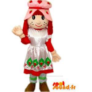 Mascot prinses met weelderige witte jurk en accessoires - MASFR00703 - Fairy Mascottes