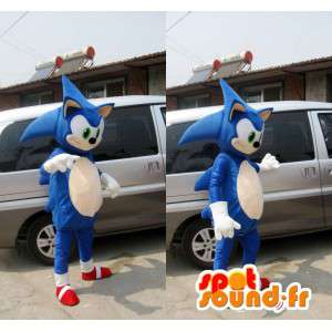 Mascot SONIC - jogos de vídeo do traje SEGA - ouriço azul - MASFR00526 - Celebridades Mascotes