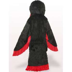 Aquila mascotte costume rosso e nero piume stile apache - MASFR00770 - Mascotte degli uccelli