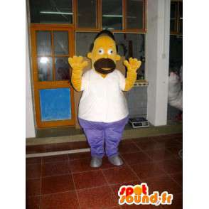 Costume mascotte Omer Simpson - Cartoon - Modello II - MASFR001018 - Mascotte Simpsons