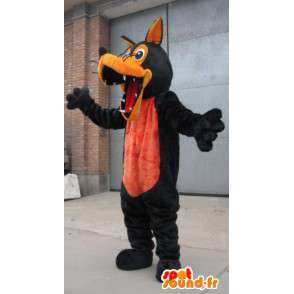 Orange und braune Wolf Plüsch Maskottchen - Kostüm Werwolf - MASFR00325 - Maskottchen-Wolf